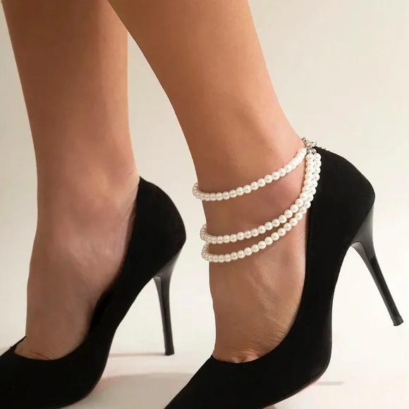 Classy Pearl Anklet - Picture 4 of 5